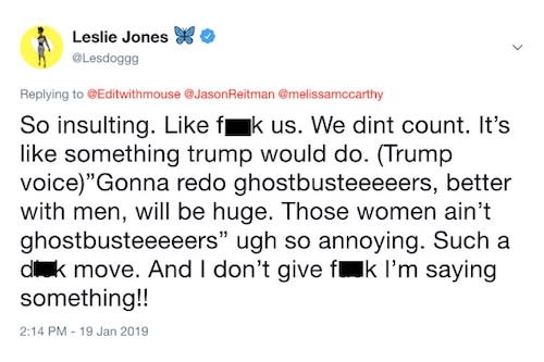 Leslie Jones Gustbusters Reboot Tweet