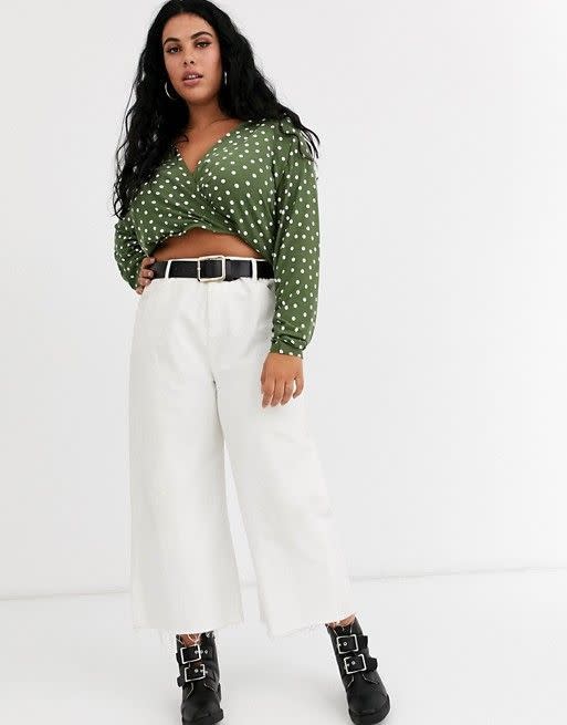 <p><strong>ASOS Design Curve</strong></p><p>asos.com</p><p><strong>$35.00</strong></p><p><a href="https://go.redirectingat.com?id=74968X1596630&url=https%3A%2F%2Fwww.asos.com%2Fus%2Fasos-curve%2Fasos-design-curve-wrap-top-with-batwing-sleeve-in-polka-dot%2Fprd%2F12954068&sref=https%3A%2F%2Fwww.cosmopolitan.com%2Fstyle-beauty%2Ffashion%2Fg30783866%2Fcute-st-patricks-day-outfit-ideas%2F" rel="nofollow noopener" target="_blank" data-ylk="slk:Shop Now;elm:context_link;itc:0;sec:content-canvas" class="link ">Shop Now</a></p><p>If you’re dying for the first sign of spring so you can pack up all your sweatshirts and pull out all your crop tops, Saint Patrick’s Day is your moment. Pair yours with white pants, a black belt, and boots to keep your look feeling like spring and not too summery.</p>