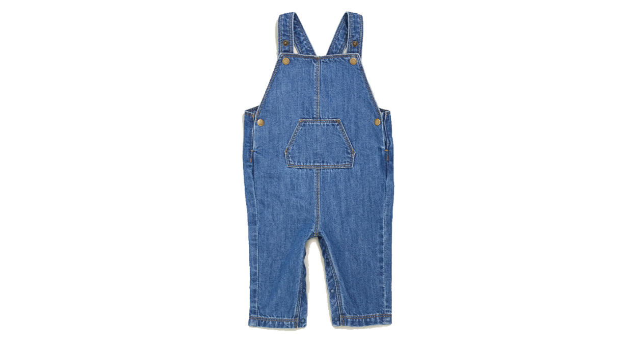 2pc Cotton Denim Dungarees Outfit