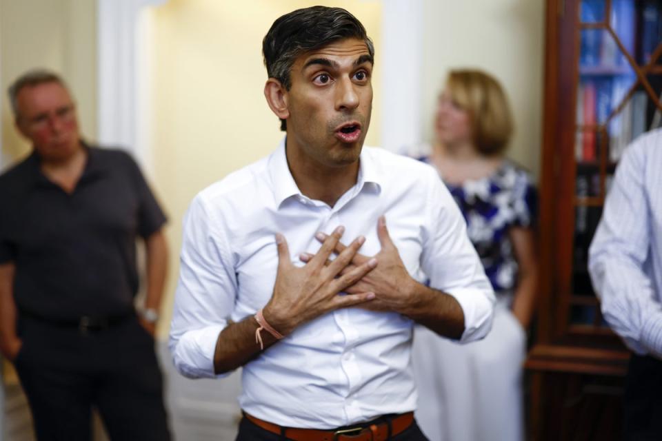 Rishi Sunak at a campaign event in Edinburgh (Jeff J Mitchell/PA) (PA Wire)