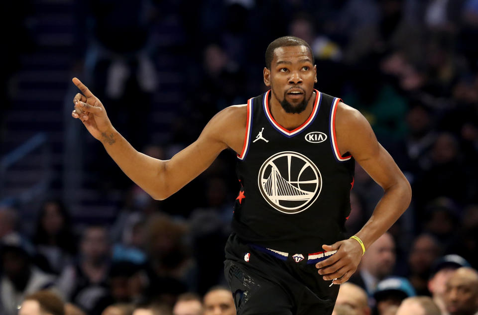 The Warriors ‘have no idea’ where star small forward Kevin Durant will play next season. (Photo by Streeter Lecka/Getty Images)