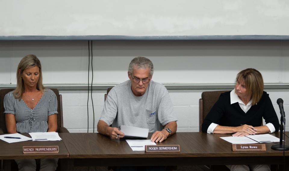 East Gibson School Board members held a public meeting Thursday, Aug. 24, 2023, to formally ink a termination agreement with its superintendent, James Allen Wilson.