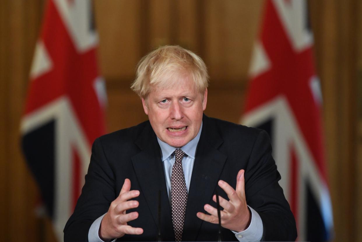 Prime Minister Boris Johnson addresses the nation: Getty Images