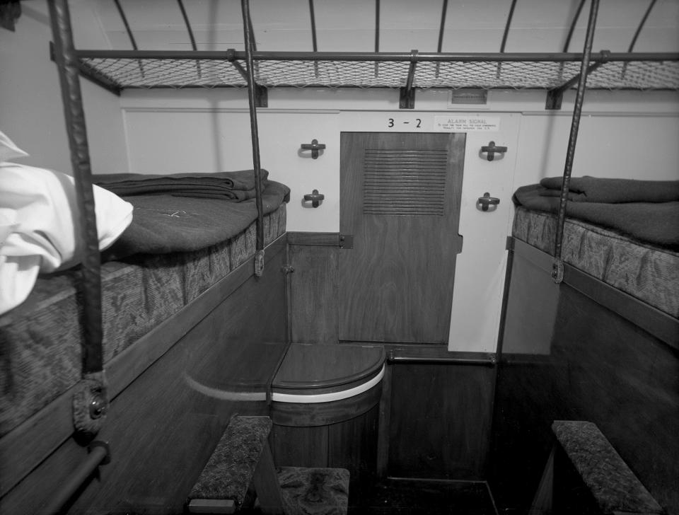 Interior of Third Class LNER sleeper, 1947