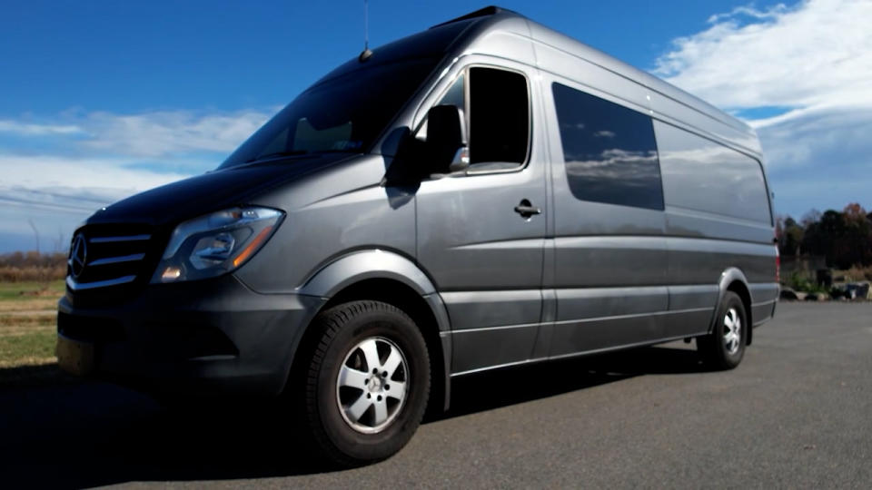 Battle’s Mercedes Sprinter Van.