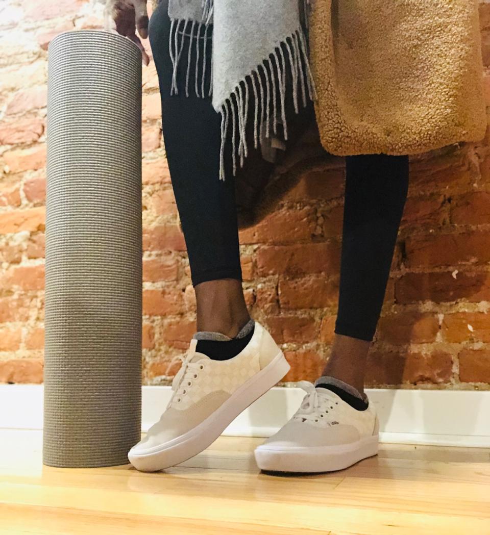 Dana Oliver, Yahoo Lifestyle beauty director, tests out the new ComfyCush Era sneakers on a full day of errands. (Photo: Dana Oliver)