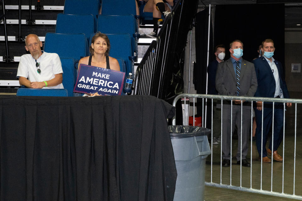 Trump supporters at his rally in Tulsa, Okla., on June 20 | Peter van Agtmael—Magnum Photos for TIME