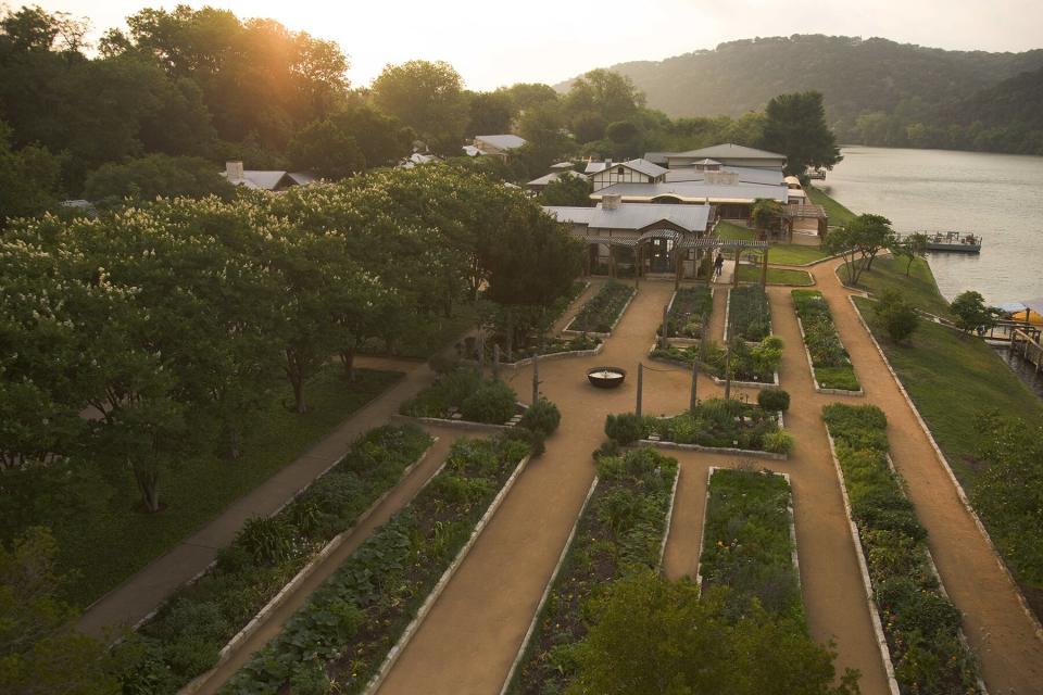 Aerial view of the Lake Austin Spa Resort