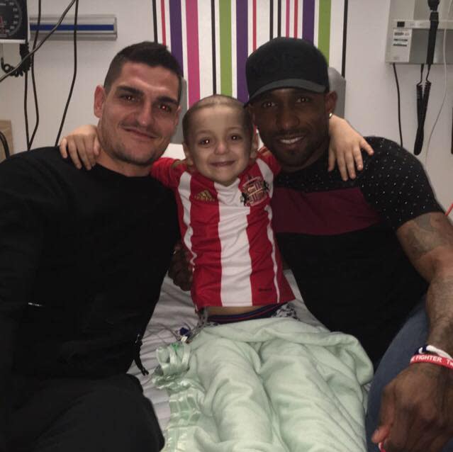 Footballer Jermaine Defoe has visited Bradley several times