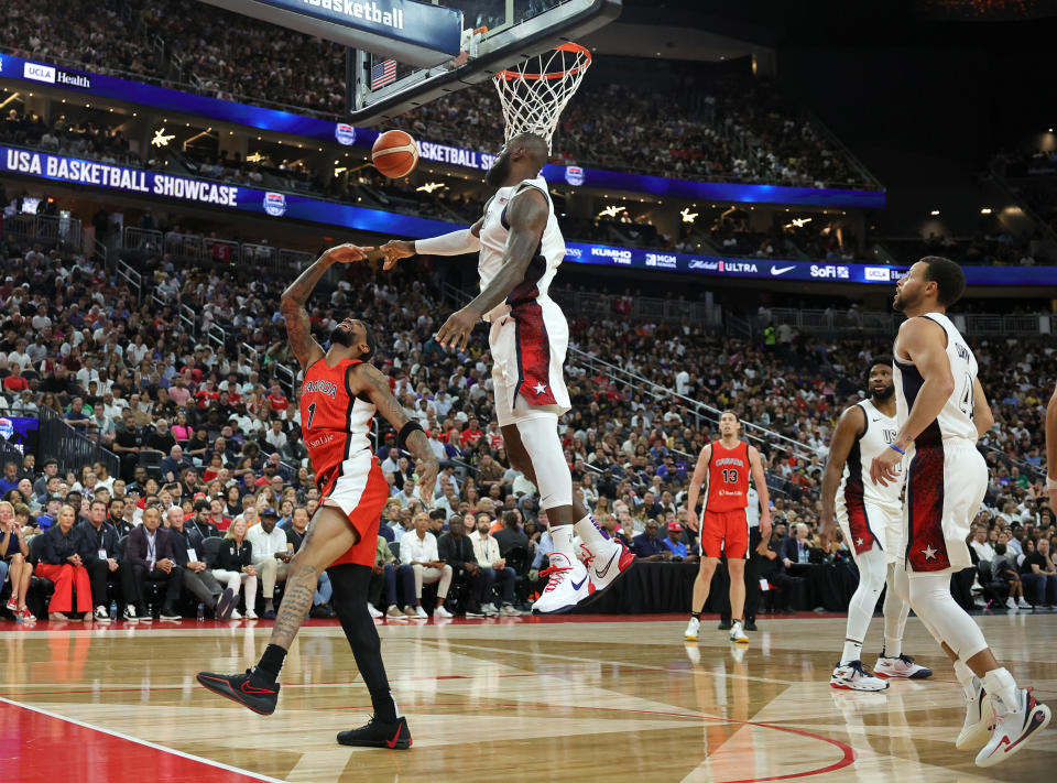 美國隊在USA Basketball Showcase以86比72打退加拿大。（Photo by Ethan Miller/Getty Images）