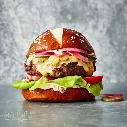 Iain Bagwell David Burtka's Pretzel Cheeseburger