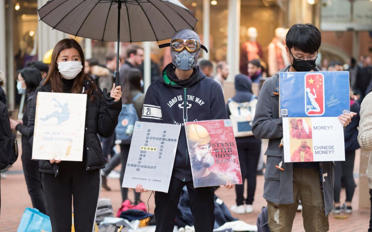 Hong Kong and Chinese students have had a series of clashes in university cities across the UK  - David Rose