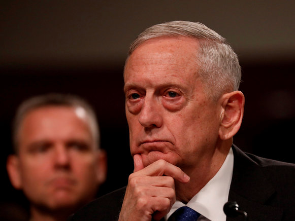 U.S. Defense Secretary James Mattis testifies before the Senate Armed Services Committee on Capitol Hill in Washington, D.C., U.S., June 13, 2017. REUTERS/Aaron P. Bernstein