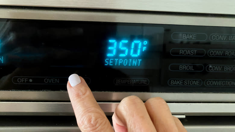 setting oven temp