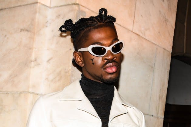 Lil Nas X at the COACH Spring 2024 Ready To Wear Runway Show in New York - Credit: Nina Westervelt/WWD/Getty Images