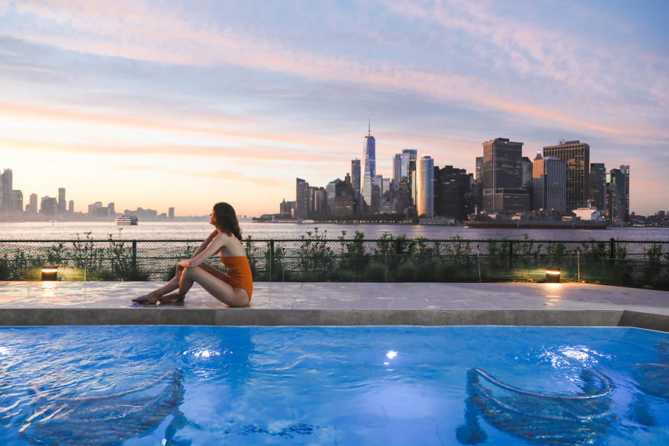 QC NY's panoramic spa pool.