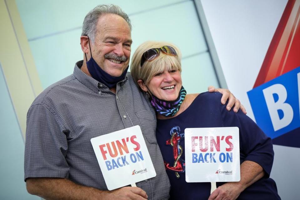 Robert and Nancy Houchens have been cruising together on Carnival Cruise Line since the early 1990s.