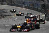 Mark Webber of Red Bull and Australia during the Monaco Formula One Grand Prix at the Circuit de Monaco on May 27, 2012 in Monte Carlo, Monaco. (Peter J Fox/Getty Images)