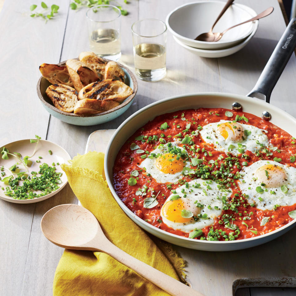 Saucy Skillet-Poached Eggs
