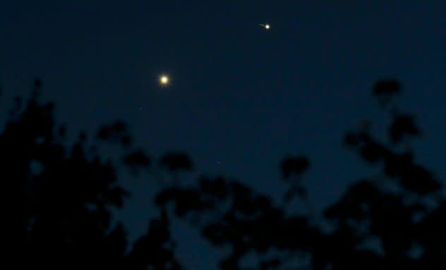 Venus and Jupiter in the night sky in 2015