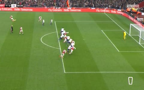 Was Arsenal's first goal offside? - Credit: sky sports premier league
