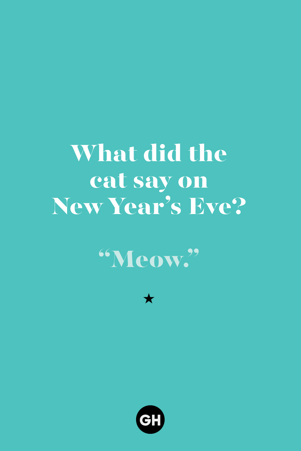 what did the cat say on new year's eve meow