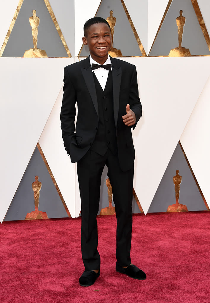 Beasts of No Nation actor Abraham Attah attends the 88th Annual Academy Awards at the Dolby Theatre on February 28, 2016, in Hollywood, California.