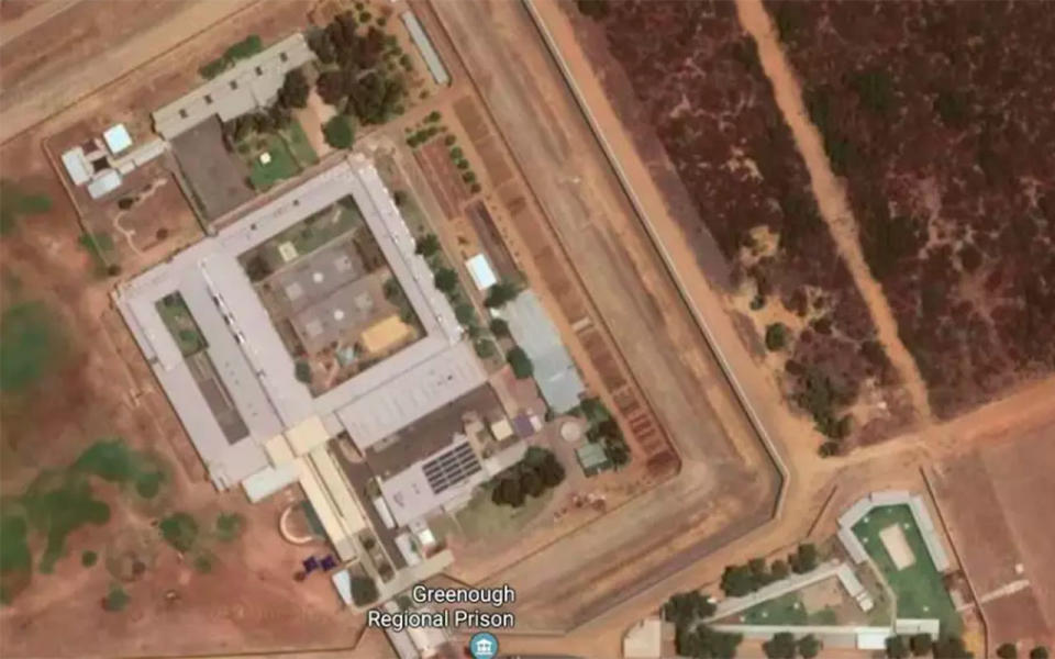 Greenough Regional Prison is located near Geraldton, approximately 420 km north of Perth. Source: Google Maps