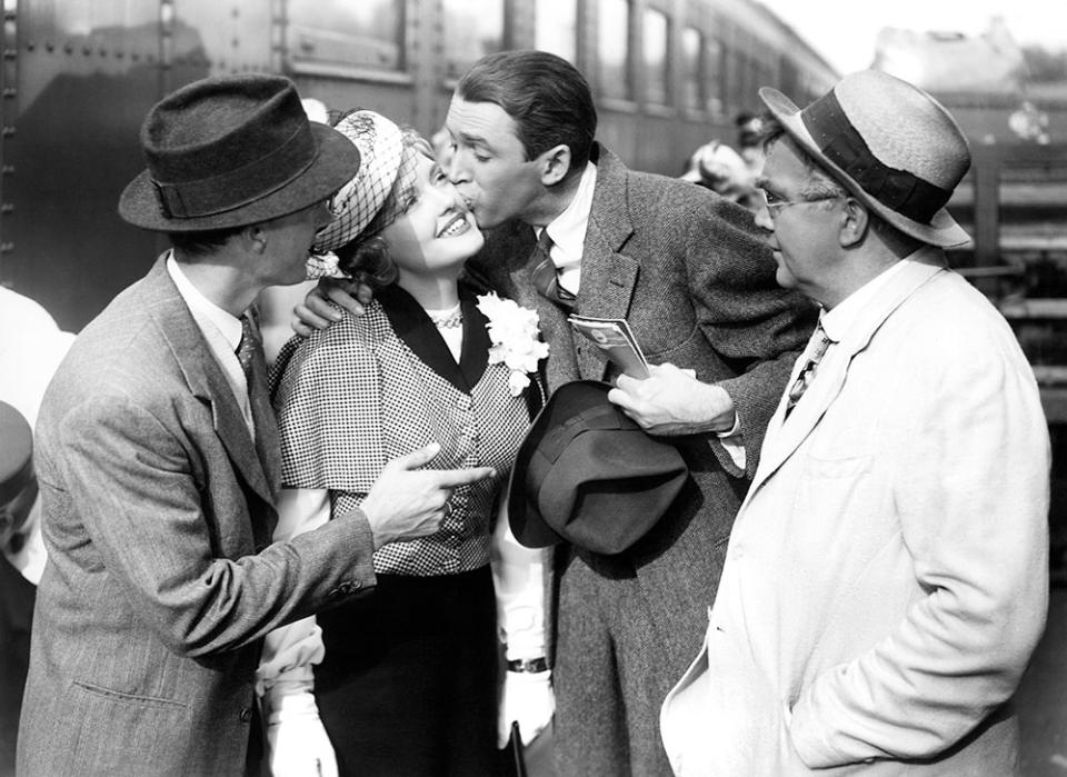 From left: Todd Karns, Virginia Patton, Jimmy Stewart and Thomas Mitchell in 1946’s ‘It’s a Wonderful Life’ - Credit: Courtesy Everett Collection