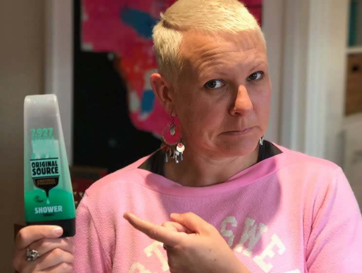 Kirsten Roberts was shocked when she tried the minty shower gel [Photo: Facebook/Kirsten Roberts]