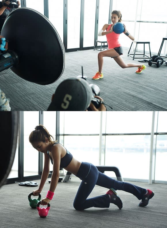 Son Dam Bi shows her gorgeous body shape in a sportswear brand