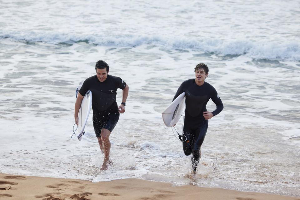 Wednesday, February 8: Justin and Theo have been enjoying a surf