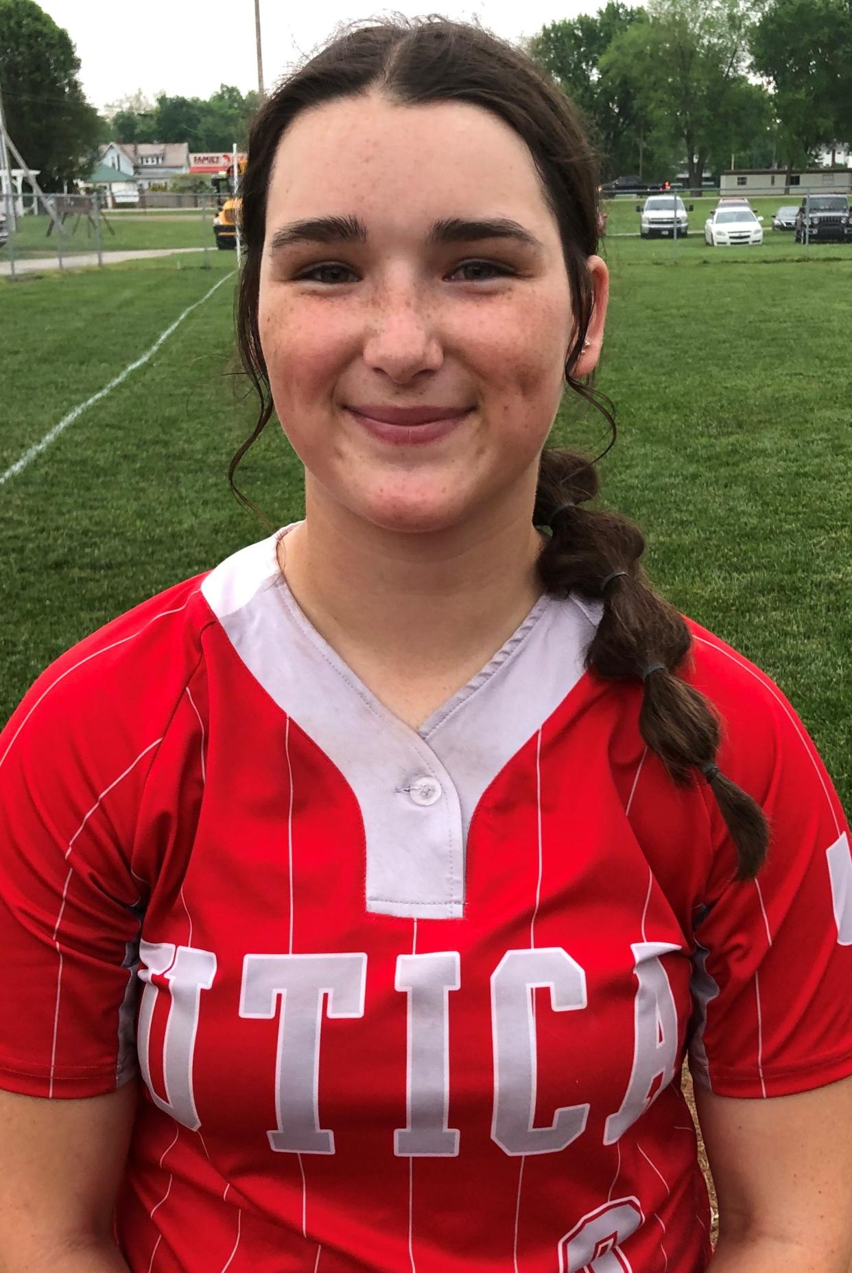 Utica junior Cheyenne Smith pitched a three-hitter Monday, striking out four and walking two as the Redskins opened Division III tournament play with a 3-1 win against visiting Centerburg.