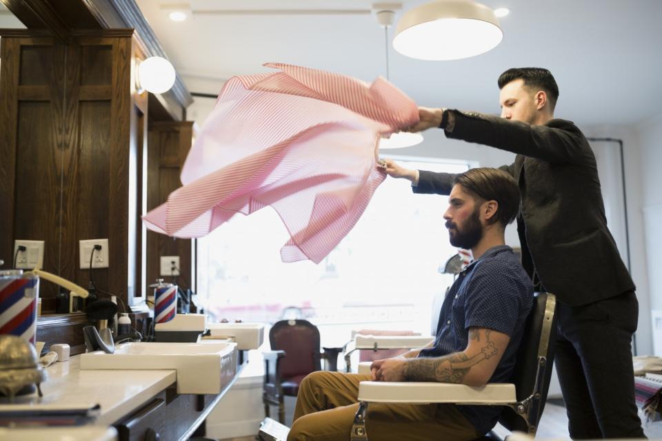 <p>No. 9 lowest-paid job: Hairstylist and barber<br>Average full-time hourly wage: $13.75<br>(Hero Images / Getty Images) </p>