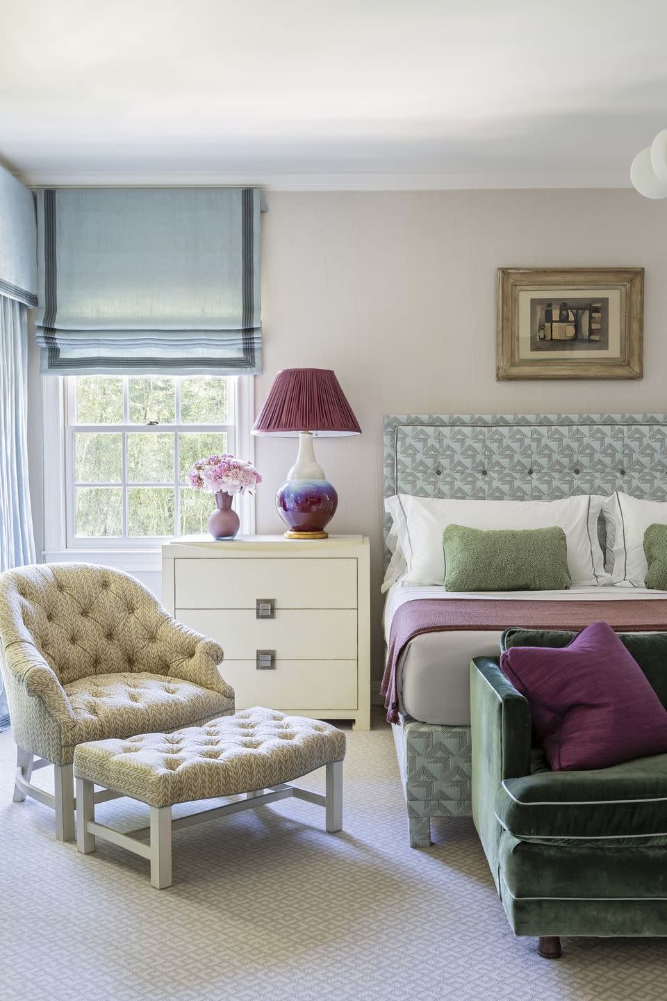 purple, sage, and gray bedroom veranda relaxing bedroom decor