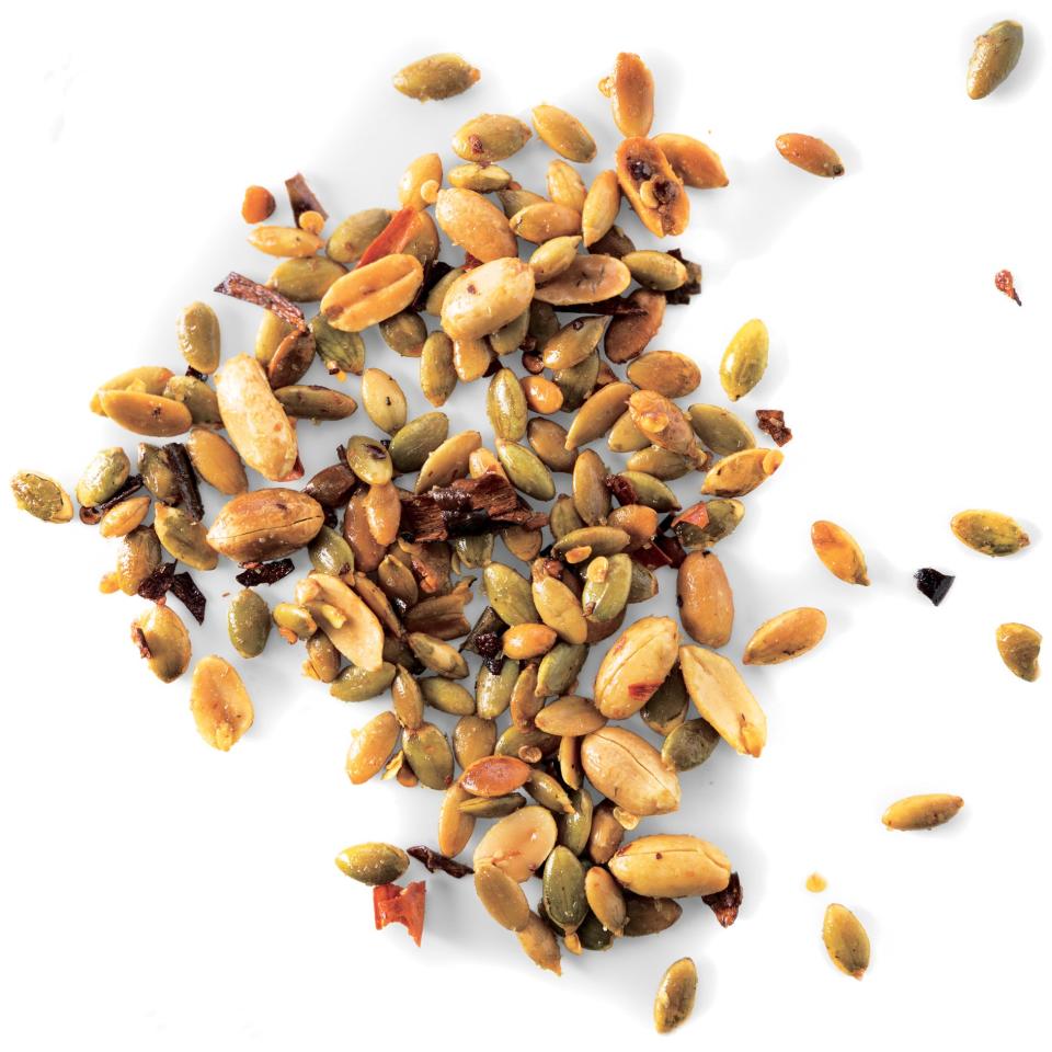 Chile Peanut and Pumpkin Seed Snack Mix