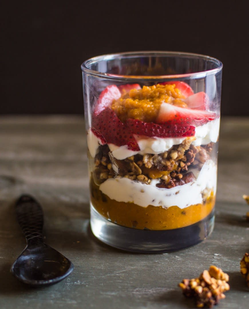 Pumpkin Pie Yogurt Parfait from Healthy Nibbles and Bits