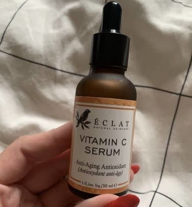 Brighten AND exfoliate your skin with this (impressively inexpensive) vitamin C serum.