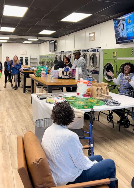 PHOTO: People attend a 'free laundry day' at the renovated Reynolds Laundromat in Charleston, South Carolina. (Courtesy Jon and Erin Carpenter)