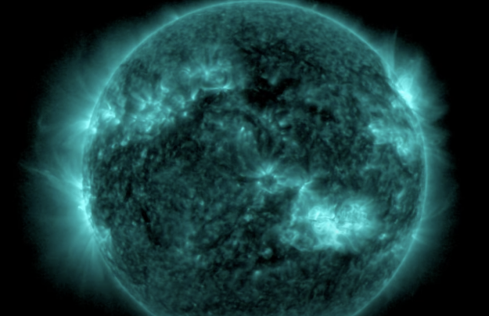 NOAA's GOES-16 satellite captured the eruption from the sun that occurred around 2 p.m. EDT on May 9, 2024 / Credit: NOAA