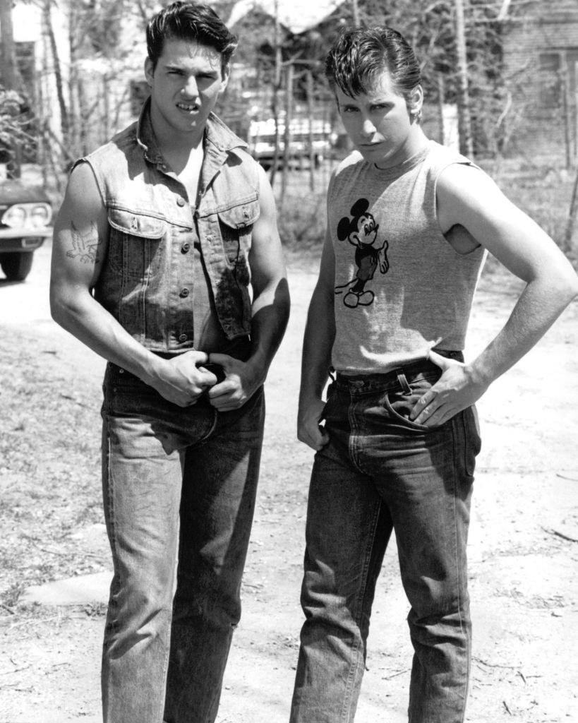 Tom Cruise and Emilio Estevez in "The Outsiders"