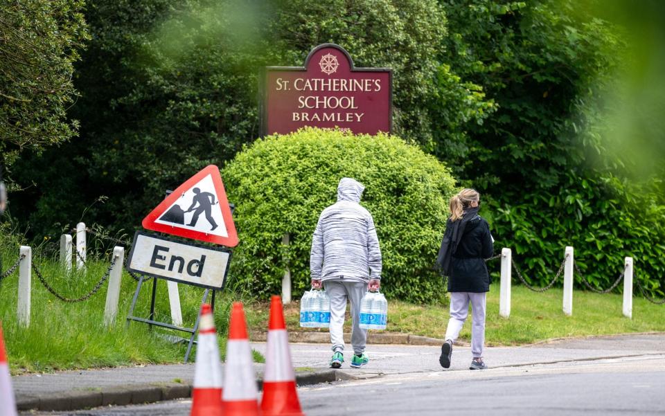 St Catherine's, a fee-paying school in Bramley of which the Queen is the official patron