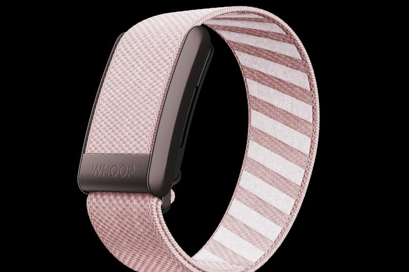 The WHOOP 4.0 strap is a commercially available wearable device that provides continuous physiological data, including heart rate variability for a range of applications. Photo courtesy of WHOOP