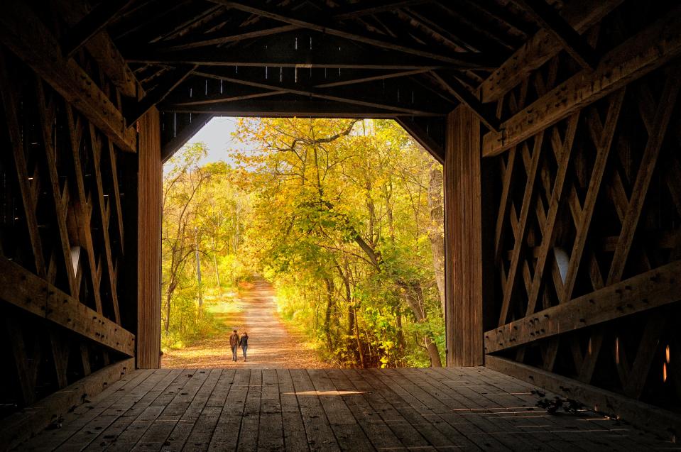 The Schofield Ford Covered Bridge is within the 1,688 acres which became Tyler State Park in 1974. Closed to traffic, it is still used as part of a bridle path.