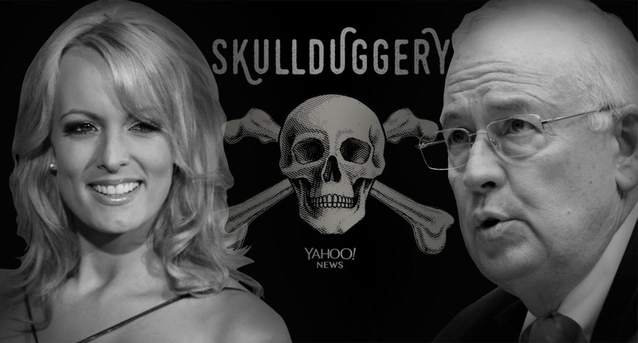 Stormy Daniels and Ken Starr (Photo illustration: Yahoo News; photos: AP)