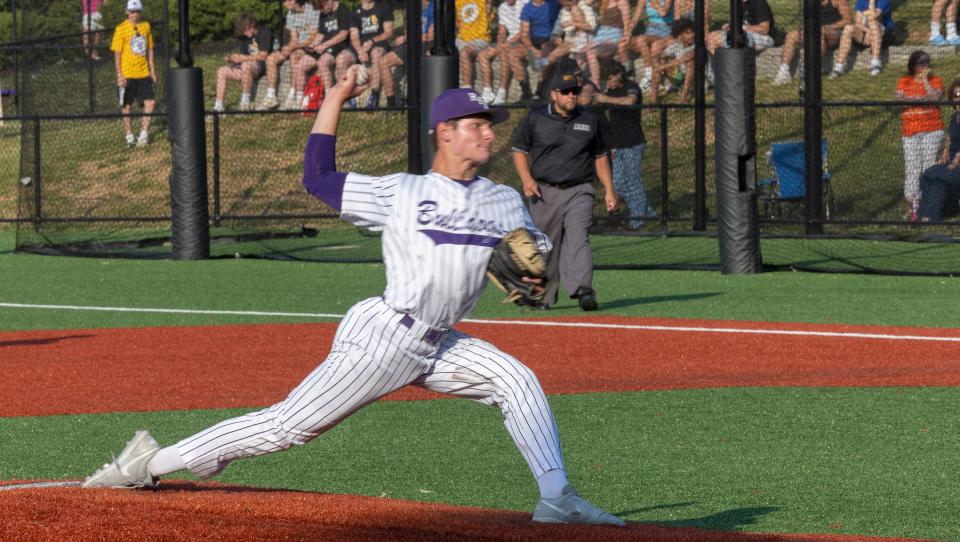 Matt Bruno pitched the seventh inning Friday in Rumson-Fair Haven's 8-3 win over Spotswood in the NJSIAA Central Group 2 championship game.