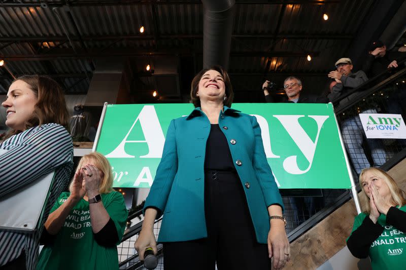 2020 Democratic presidential candidate U.S. Senator Klobuchar holds a campaign event at a brewpub in Bettendorf, Iowa