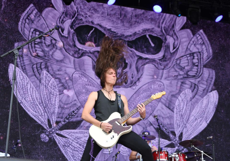 Gina Glesason plays with Baroness at the 2022 Tons Of Rock Festival in Oslo, Norway (Photo by Rune Hellestad-Corbis/Corbis via Getty Images)