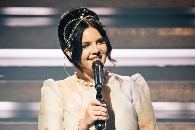 Lana Del Rey Performs At L'Olympia - Credit: Kristy Sparow/Getty Images