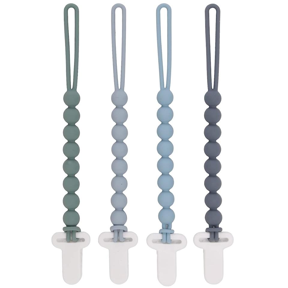 Slotic 4-Pack Silicone Pacifier Clips